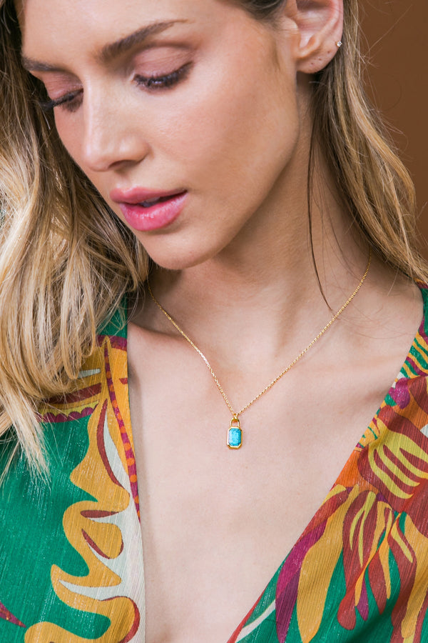 turquoise-slice-pendant-necklace Flying Tomato-Sophia's StyleEARRINGS-1